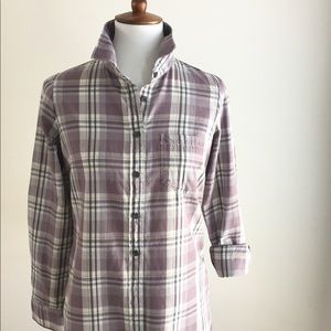JCrew button down plaid shirt | Purple | XS